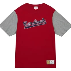 Mitchell & Ness T-Shirts & Tops-Color Blocked Ss Tee St. Louis Cardinals