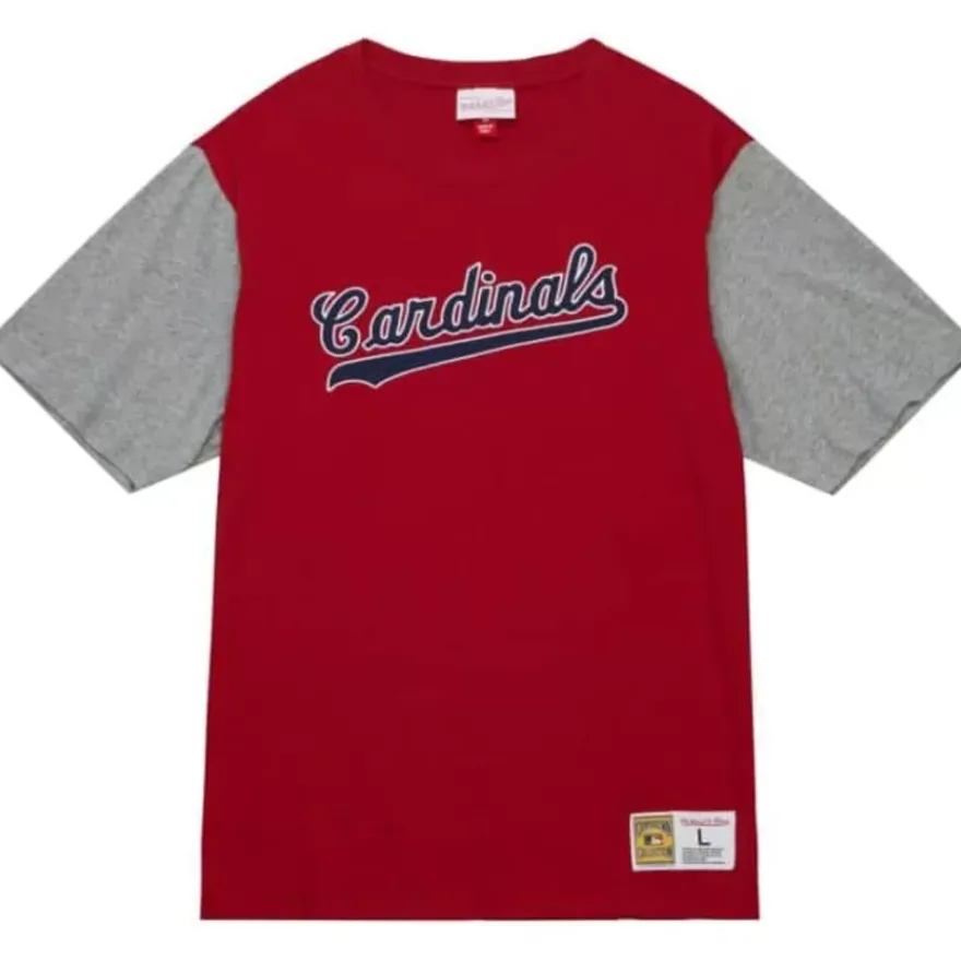 Mitchell & Ness T-Shirts & Tops-Color Blocked Ss Tee St. Louis Cardinals