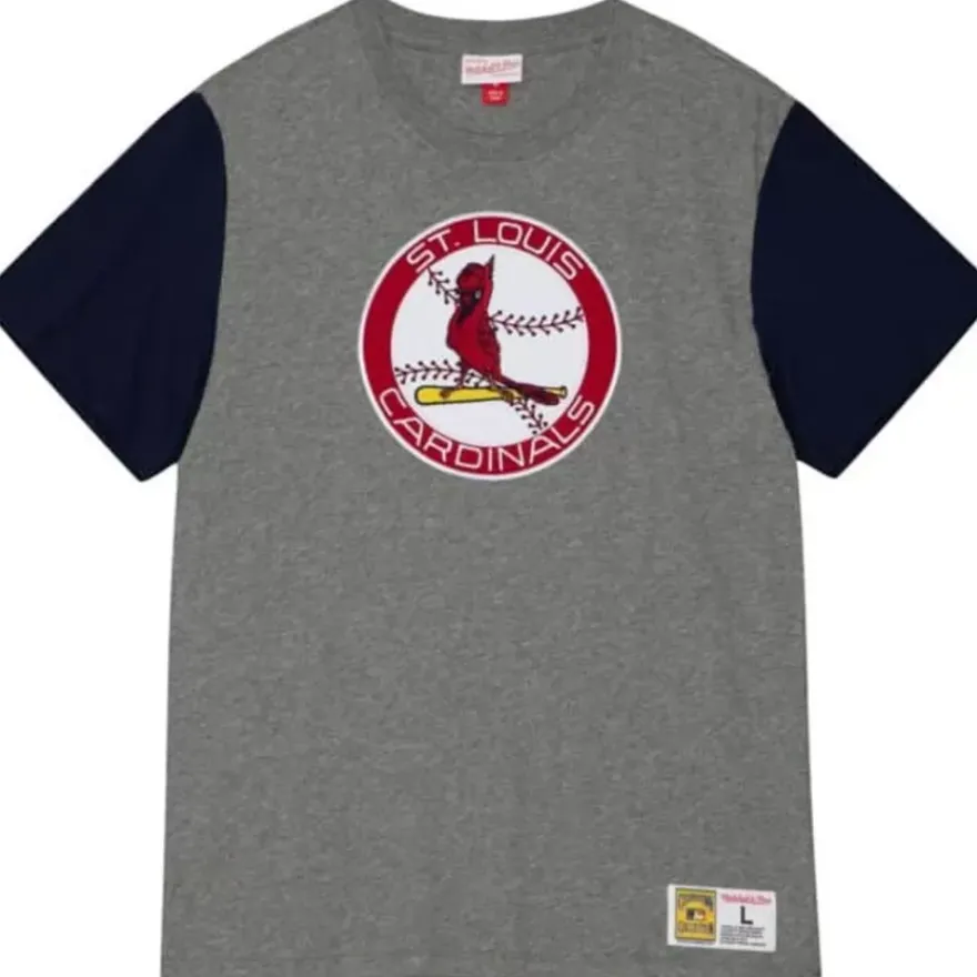 Mitchell & Ness T-Shirts & Tops-Color Blocked S/S Tee St. Louis Cardinals