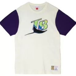 Mitchell & Ness T-Shirts & Tops-Color Blocked S/S Tee Tampa Bay Rays