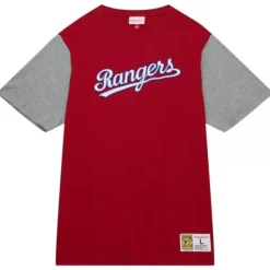 Mitchell & Ness T-Shirts & Tops-Color Blocked Ss Tee Texas Rangers