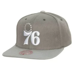 Mitchell & Ness Snapback-Cool Grey Snapback Philadelphia 76Ers