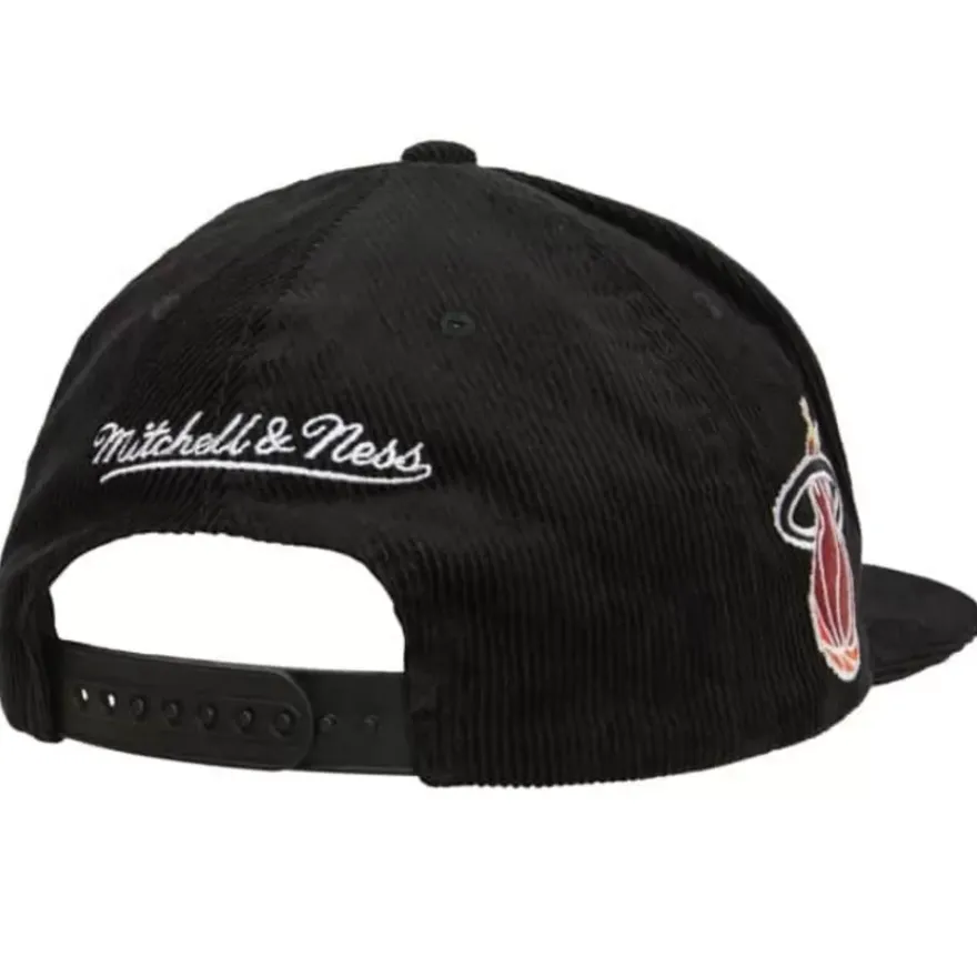 Mitchell & Ness Snapback-Cord Script Snapback Hwc Miami Heat