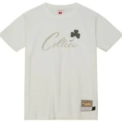 Mitchell & Ness T-Shirts & Tops-Cream Ss Tee Boston Celtics