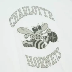 Mitchell & Ness T-Shirts & Tops-Cream Ss Tee Charlotte Hornets