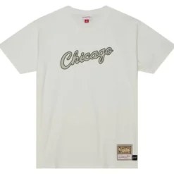 Mitchell & Ness T-Shirts & Tops-Cream Ss Tee Chicago Bulls