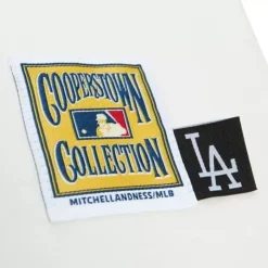 Mitchell & Ness T-Shirts & Tops-Cream Ss Tee Los Angeles Dodgers
