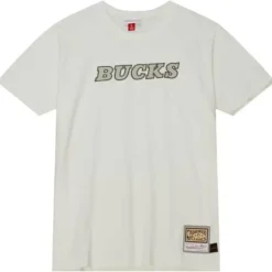 Mitchell & Ness T-Shirts & Tops-Cream Ss Tee Milwaukee Bucks