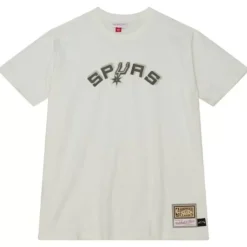 Mitchell & Ness T-Shirts & Tops-Cream Ss Tee San Antonio Spurs