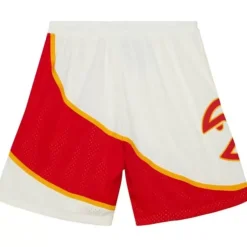 Mitchell & Ness Shorts-Cream Swingman Shorts Atlanta Hawks 1986