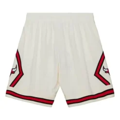 Mitchell & Ness Shorts-Cream Swingman Shorts Chicago Bulls 1997