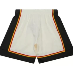 Mitchell & Ness Shorts-Cream Swingman Shorts Detroit Pistons 1998