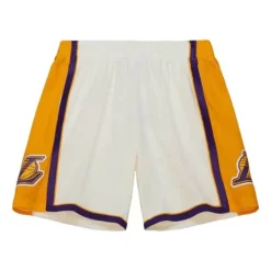 Mitchell & Ness Shorts-Cream Swingman Shorts Los Angeles Lakers 2009