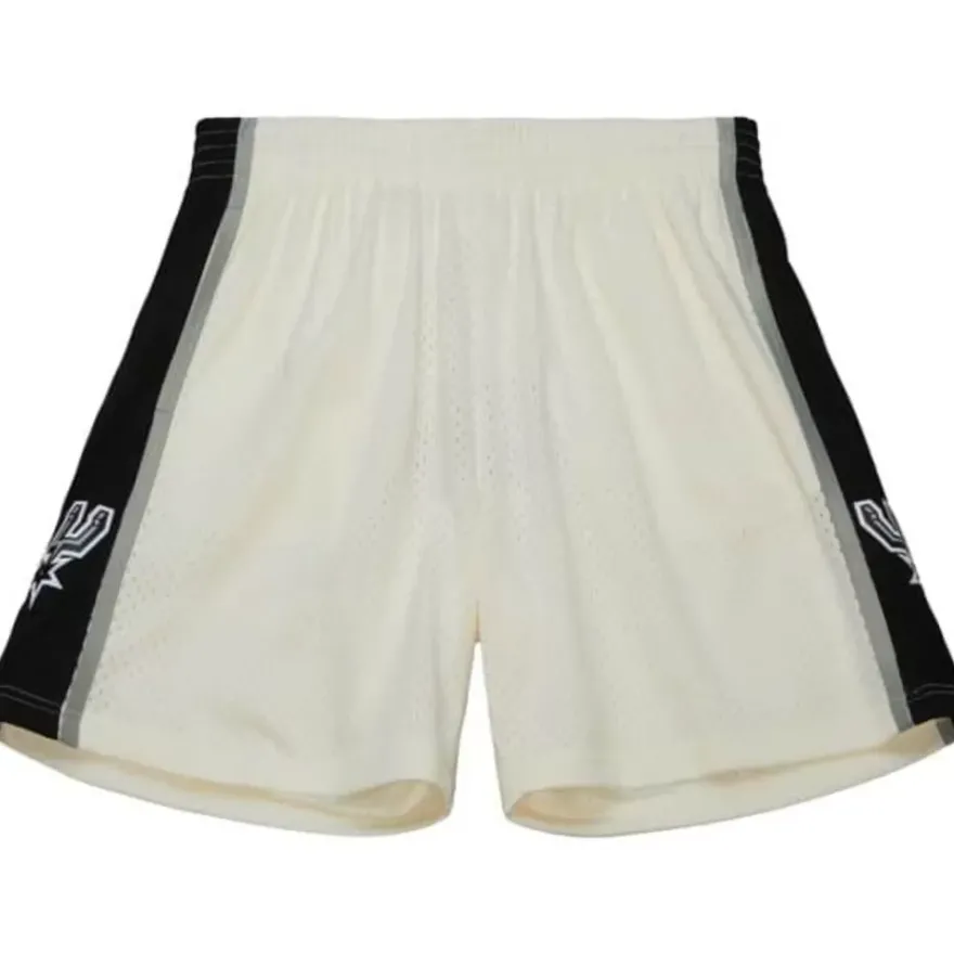 Mitchell & Ness Shorts-Cream Swingman Shorts San Antonio Spurs 1998