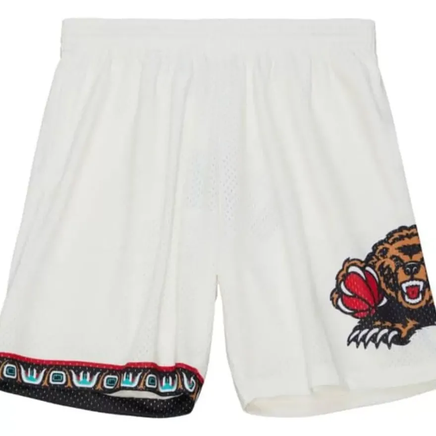 Mitchell & Ness Shorts-Cream Swingman Shorts Vancouver Grizzlies 1998