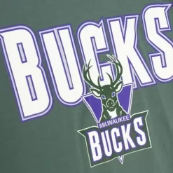 Mitchell & Ness T-Shirts & Tops-Cream Tee Milwaukee Bucks