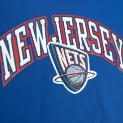 Mitchell & Ness T-Shirts & Tops-Cream Tee New Jersey Nets