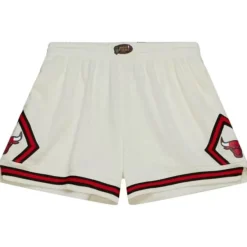 Mitchell & Ness Shorts-Cream Unisex Jump Shot Shorts Chicago Bulls 1997-98
