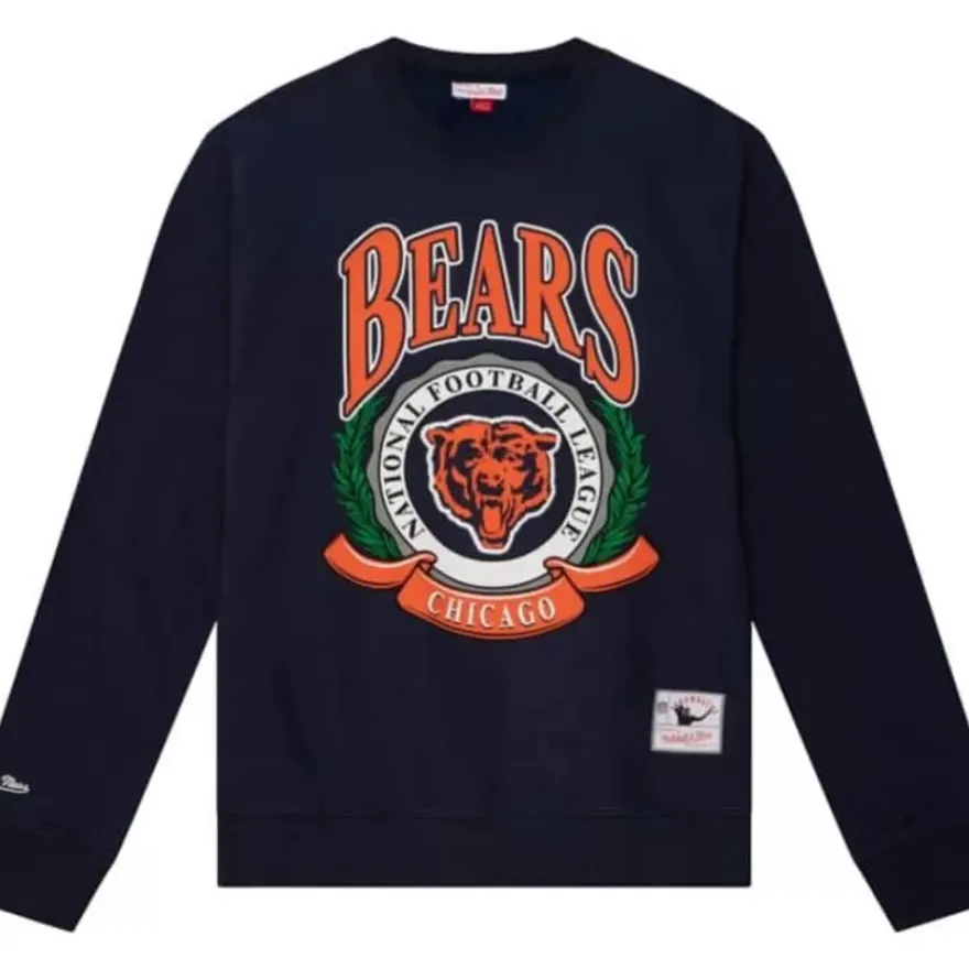 Mitchell & Ness Hoodies & Sweatshirts-Crest Crew Chicago Bears