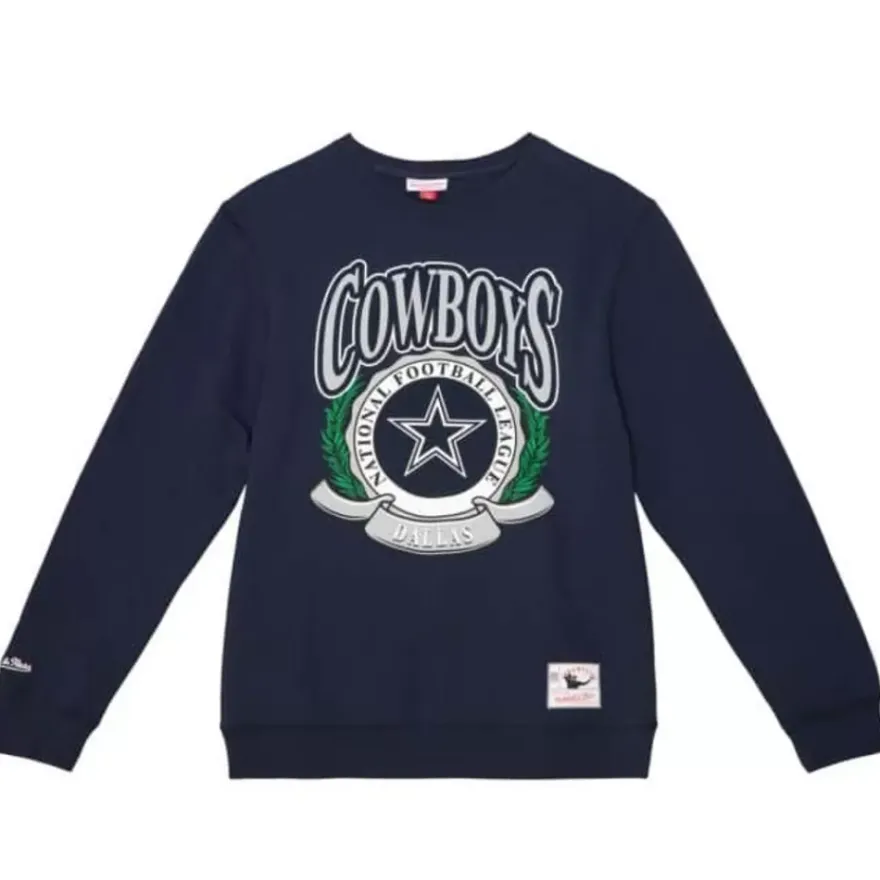 Mitchell & Ness Hoodies & Sweatshirts-Crest Crew Dallas Cowboys