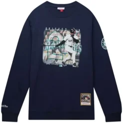 Mitchell & Ness Hoodies & Sweatshirts-Crew Seattle Mariners Ken Griffey Jr