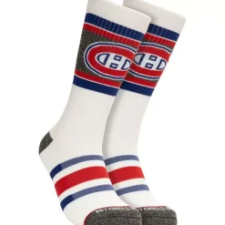 Mitchell & Ness Accessories-Cross Bar Crew Socks Montreal Canadiens