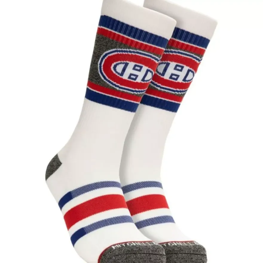 Mitchell & Ness Accessories-Cross Bar Crew Socks Montreal Canadiens