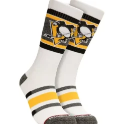Mitchell & Ness Accessories-Cross Bar Crew Socks Pittsburgh Penguins
