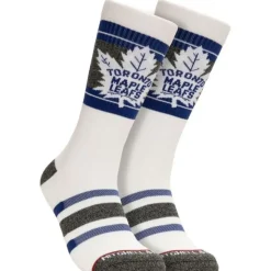 Mitchell & Ness Accessories-Cross Bar Crew Socks Toronto Maple Leafs