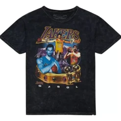 Mitchell & Ness T-Shirts & Tops-Crowned Tee Los Angeles Lakers Pau Gasol