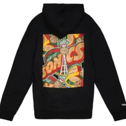 Mitchell & Ness Hoodies & Sweatshirts-Cut Up Hoody Seattle Supersonics
