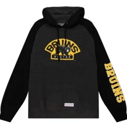 Mitchell & Ness Hoodies & Sweatshirts-Distressed Logo Hoody Boston Bruins