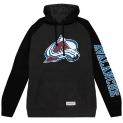 Mitchell & Ness Hoodies & Sweatshirts-Distressed Logo Hoody Colorado Avalanche
