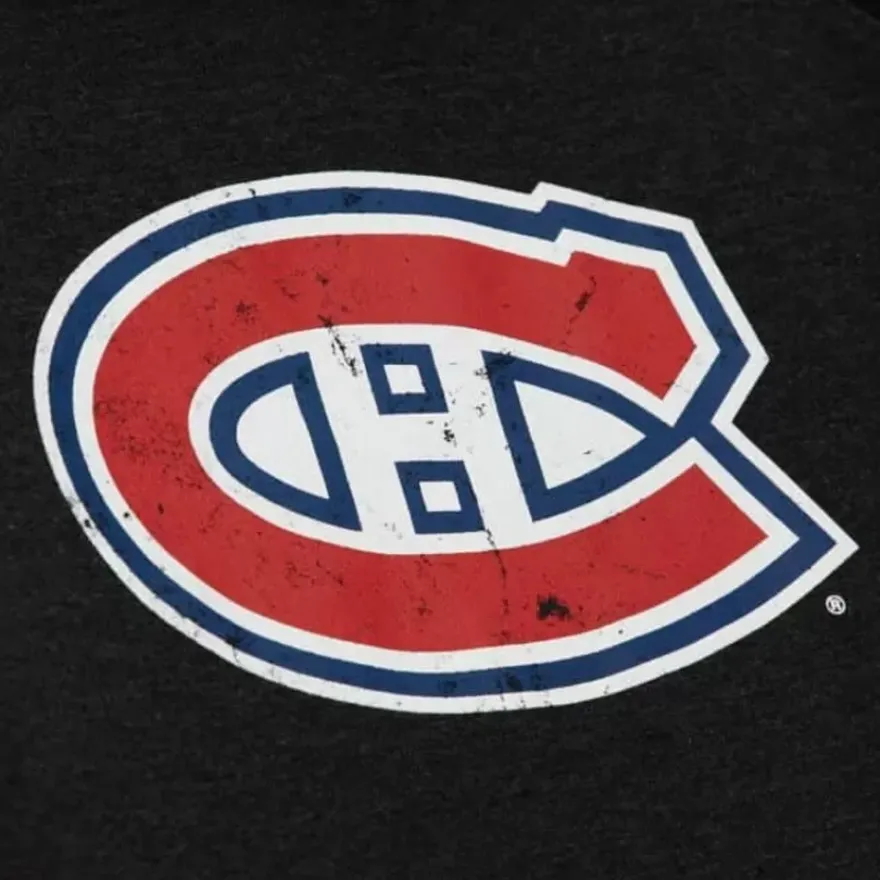 Mitchell & Ness Hoodies & Sweatshirts-Distressed Logo Hoody Montreal Canadiens