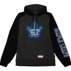 Mitchell & Ness Hoodies & Sweatshirts-Distressed Logo Hoody Toronto Maple Leafs