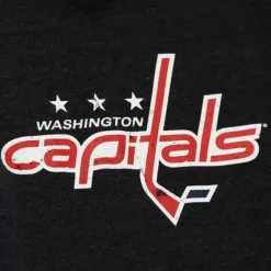Mitchell & Ness Hoodies & Sweatshirts-Distressed Logo Hoody Washington Capitals