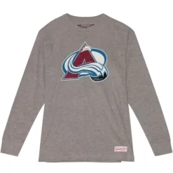 Mitchell & Ness T-Shirts & Tops-Distressed Logo Ls Tee Colorado Avalanche
