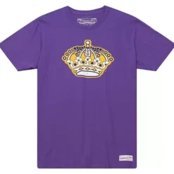 Mitchell & Ness T-Shirts & Tops-Distressed Logo Tee Los Angeles Kings