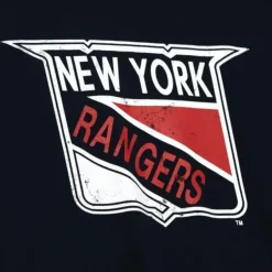 Mitchell & Ness T-Shirts & Tops-Distressed Logo Tee New York Rangers