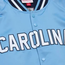 Mitchell & Ness Jackets & Outerwear-Double Clutch Lightweight Satin Jacket University Of North Carolina