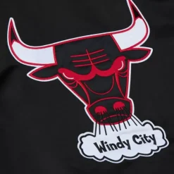 Mitchell & Ness Jackets & Outerwear-Double Clutch Lightweight Satin Jacket Chicago Bulls