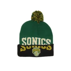 Mitchell & Ness Knit-Double Take Pom Knit Hwc Seattle Supersonics