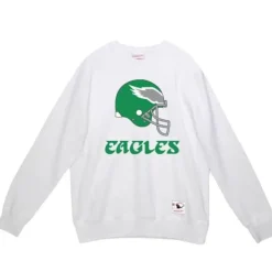 Mitchell & Ness Hoodies & Sweatshirts-E-A-G-L-E-S Crew Philadelphia Eagles