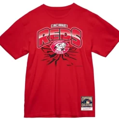 Mitchell & Ness T-Shirts & Tops-Earthquake Tee Cincinnati Reds