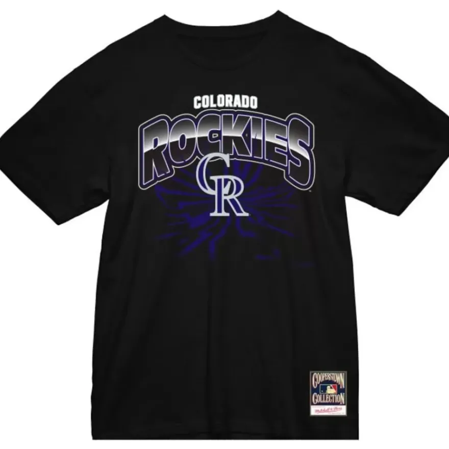 Mitchell & Ness T-Shirts & Tops-Earthquake Tee Colorado Rockies