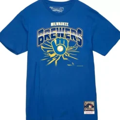 Mitchell & Ness T-Shirts & Tops-Earthquake Tee Milwaukee Brewers
