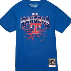 Mitchell & Ness T-Shirts & Tops-Earthquake Tee Texas Rangers