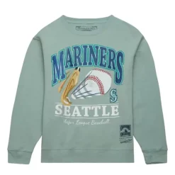 Mitchell & Ness Hoodies & Sweatshirts-Easy Cool Crewneck Sweatshirt Seattle Mariners