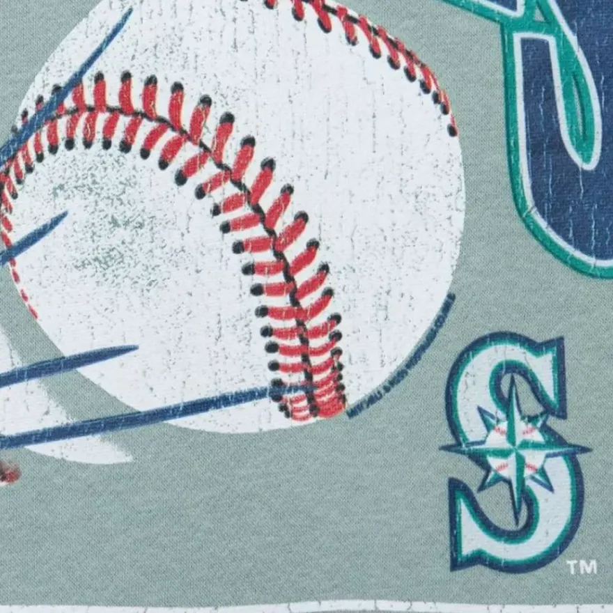 Mitchell & Ness Hoodies & Sweatshirts-Easy Cool Crewneck Sweatshirt Seattle Mariners