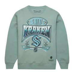 Mitchell & Ness Hoodies & Sweatshirts-Easy Cool Crewneck Sweatshirt Seattle Kraken